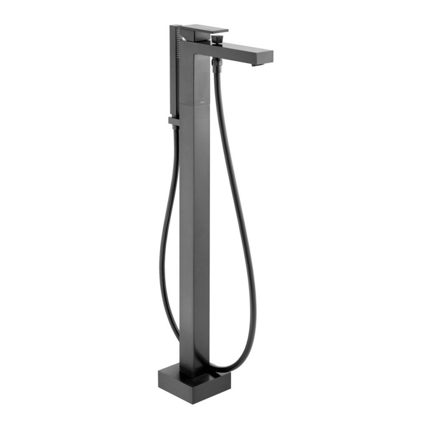 Cutout image of Vado Individual Notion Brushed Black Freestanding Bath Shower Mixer